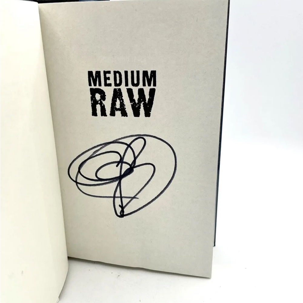 SIGNED COPY Medium Raw by Anthony Bourdain NYT Bestseller Hardcover Book Mint
